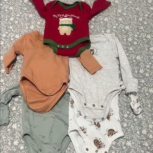 Carter's Red and Green Christmas Bodysuit